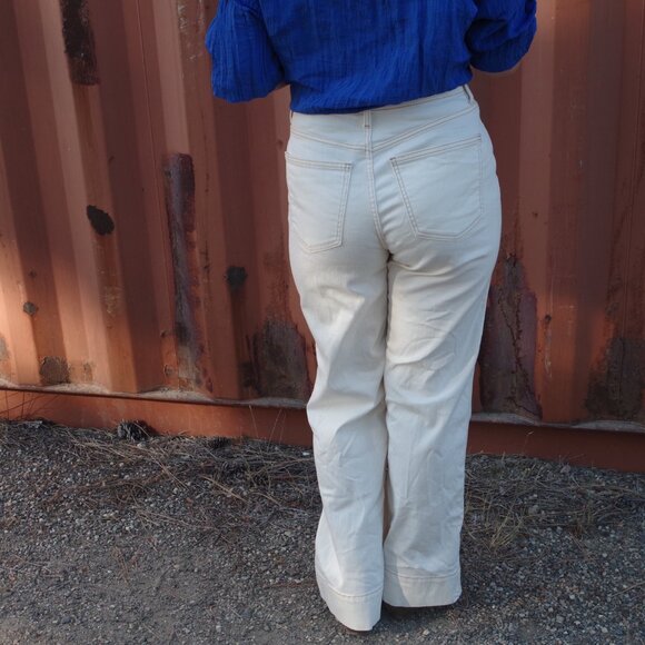 Brand New Joe Fresh Cream Wide Leg Jeans - Picture 5 of 8